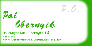 pal obernyik business card